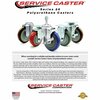 Service Caster 4'' Red Poly Wheel Swivel Top Plate Caster Set with 2 Posi Brakes 2 Rigid, 4PK SCC-20S414-PPUB-RED-PLB-2-R-2